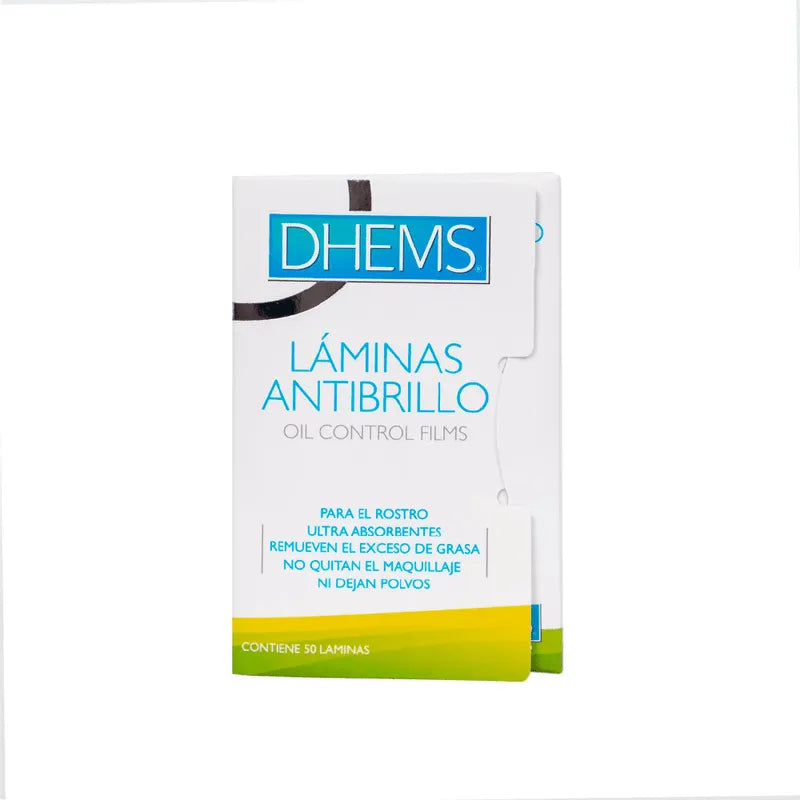 Controla el brillo no deseado con las Láminas Antibrillo Dhems, ahora disponibles en DermaBella en su presentación de 50 unidades. Estas láminas son la solución perfecta para mantener tu rostro con un aspecto fresco y mate en cualquier momento del día.