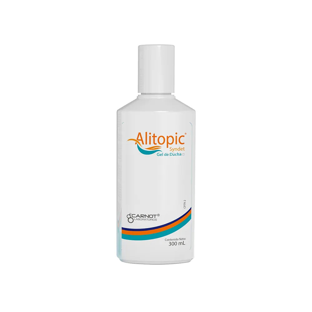 Presentamos el Syndet Alitopic, disponible en DermaBella, en una presentación generosa de 300 ml. Este producto es un syndet suave y libre de jabón, especialmente formulado para satisfacer las necesidades de la piel sensible.