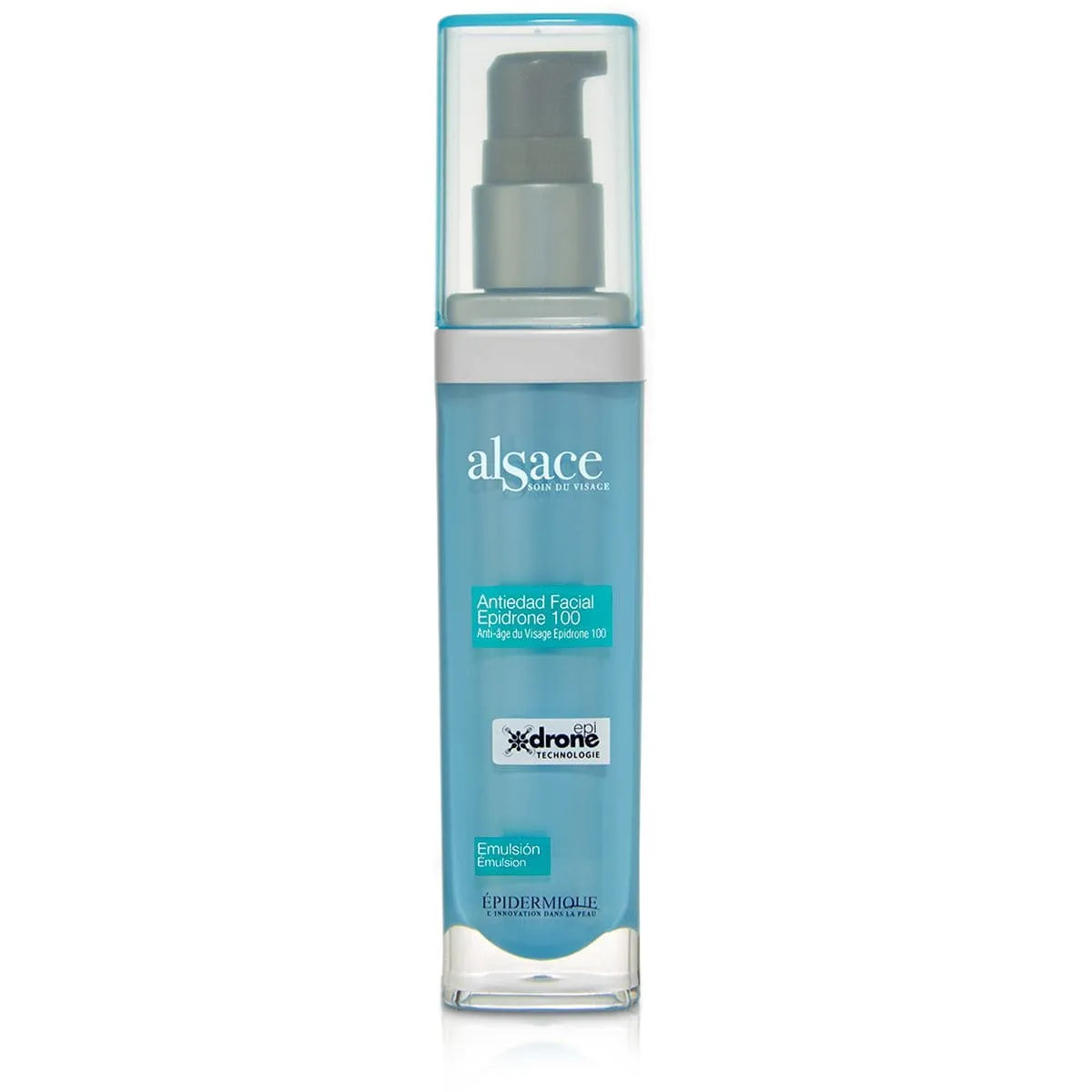 Descubre el revolucionario Alsace Antiedad Facial Epidrone, ahora disponible en Dermabell en su presentación de 100 x 30 ml. Este producto ha sido creado con la intención de proporcionar un cuidado antiedad excepcional y completo para tu rostro.