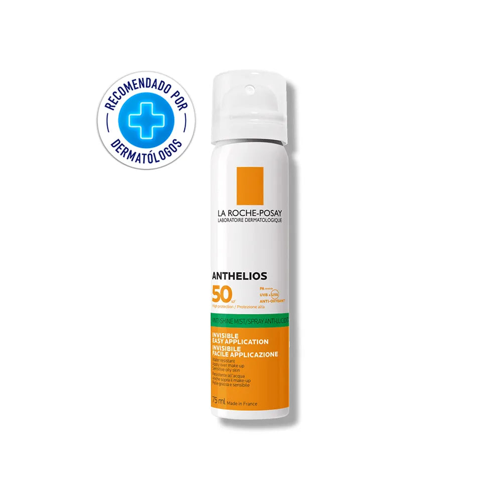 Anthelios Brume Anti Brillo SPF50 es un producto de alta calidad diseñado para ofrecer una protección solar efectiva en formato bruma. Con su factor de protección solar (FPS) 50, esta bruma proporciona una defensa óptima contra los rayos UVA y UVB, evitando quemaduras solares y protegiendo la piel del envejecimiento prematuro.