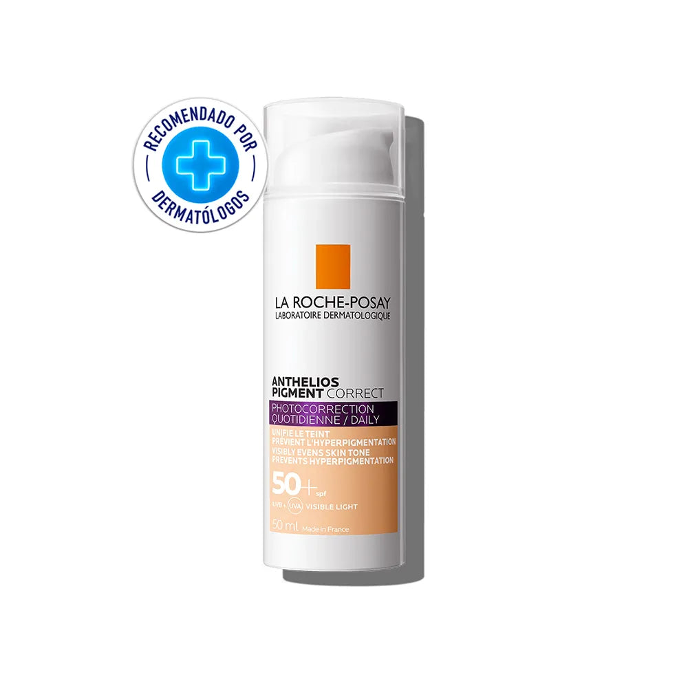 Obtén Anthelios Pigment Correct Color Light 50ml en DermaBella - Protección solar y corrección de pigmentación.