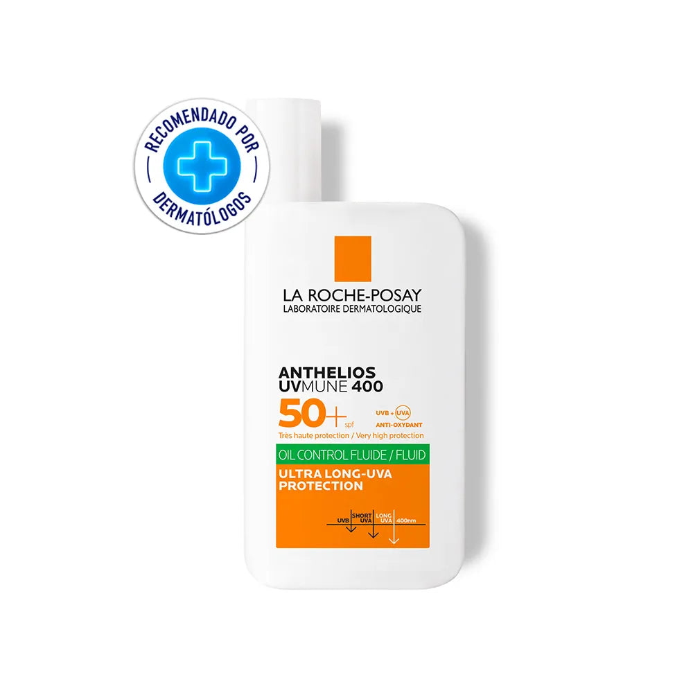 Puedes obtener Anthelios UVMune 400 Oil Control Fluido con Color SPF50+ en una presentación de 50ml en DermaBella. Este producto de alta calidad ofrece una protección solar efectiva con un fluido ligero, control del exceso de grasa y un toque de color.