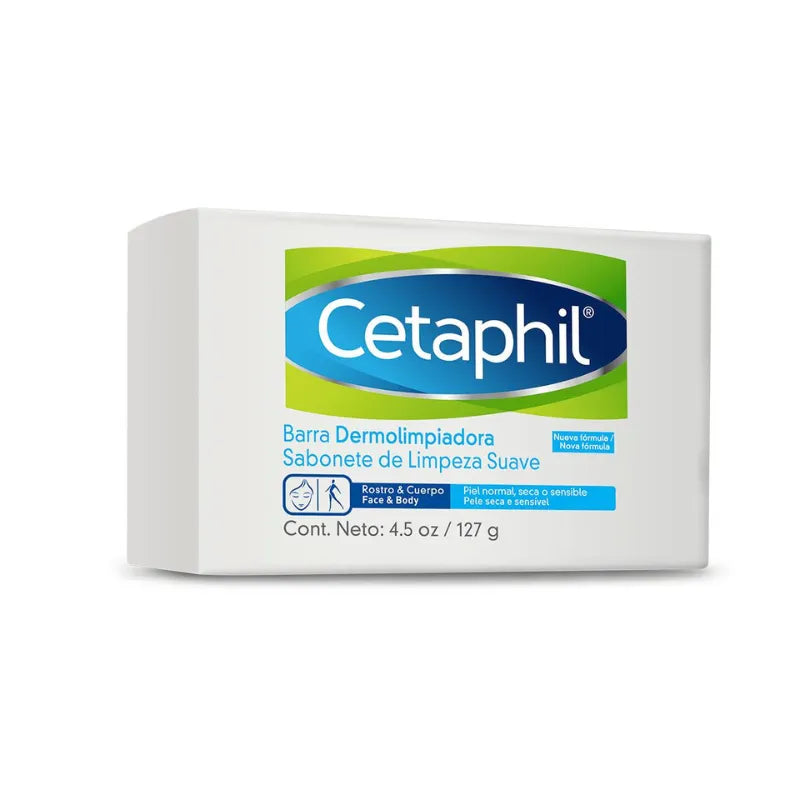 ¡Bienvenido a DermaBella con la suave y confiable Cetaphil Barra X 127 gr! Esta barra limpiadora ha sido cuidadosamente formulada para proporcionar una limpieza efectiva y suave para todo tipo de piel, ofreciendo un cuidado confiable y respetuoso.