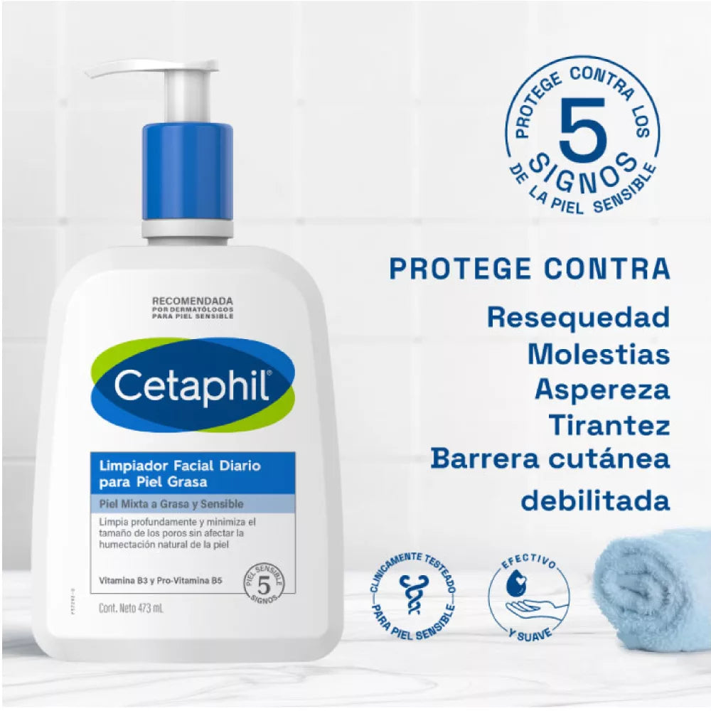 Cetaphil Limpiador Piel Grasa x 473 ml