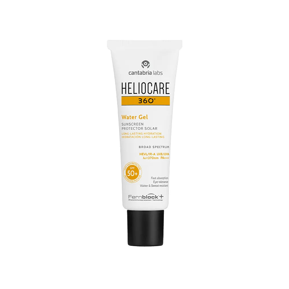 Este gel acuoso es la solución perfecta para quienes buscan una protección solar avanzada con una sensación ligera y refrescante. Con un factor de protección solar SPF50, el Heliocare 360° Water Gel ofrece una defensa completa contra los rayos UVA, UVB y la luz visible, manteniendo tu piel protegida de los daños del sol.