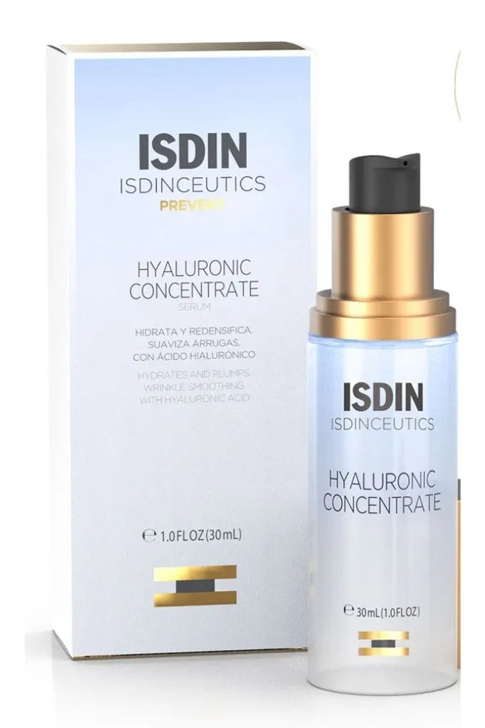 Descubre la excelencia en hidratación con Isdinceutics Hyaluronic Concentrate, ahora disponible en DermaBella. Este concentrado de ácido hialurónico ha sido diseñado para proporcionar una hidratación intensiva, restaurando la elasticidad y suavidad de tu piel.