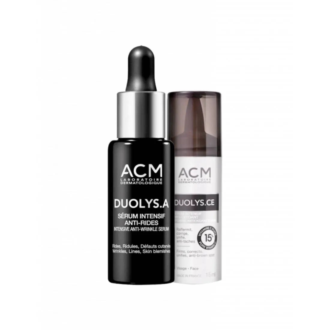 Transforma tu rutina antienvejecimiento con el KIT Duolys A Antiarrugas y Duolys CE, disponible exclusivamente en DermaBella. Este dúo de productos ofrece una solución completa para combatir las arrugas y mantener la piel radiante y juvenil.