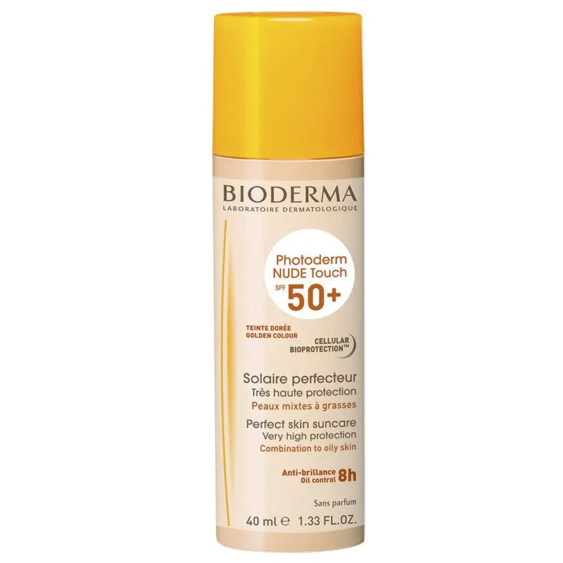 Experimenta la protección solar avanzada con un toque de elegancia con el Nude Touch SPF 50+ de Photoderm, disponible exclusivamente en nuestra tienda. Este protector solar proporciona una alta protección contra los rayos UVA/UVB y ofrece un acabado natural y sin brillos.