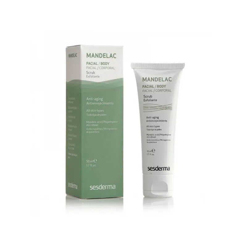 Descubre la renovación y suavidad para tu piel con el Scrub Mandelac, ahora disponible en DermaBella. Este exfoliante ha sido cuidadosamente formulado para eliminar suavemente las células muertas de la piel, revelando una piel más suave y radiante.