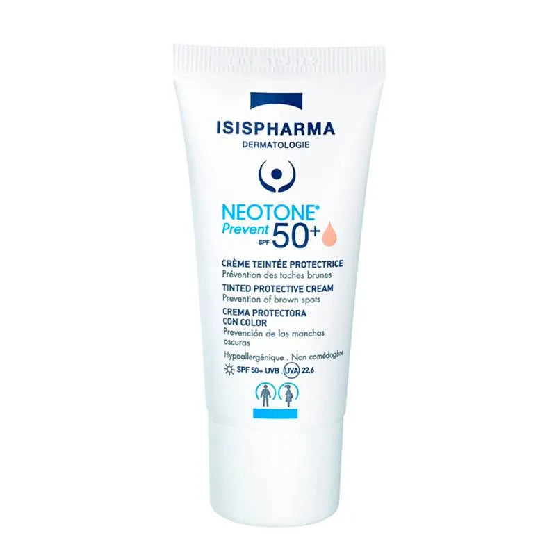 Protege tu piel del sol y previene la hiperpigmentación con Neotone Prevent SPF50+, ahora disponible en DermaBella. Esta fórmula combina una alta protección solar con ingredientes que ayudan a prevenir la aparición de manchas oscuras y mantener una tez radiante.