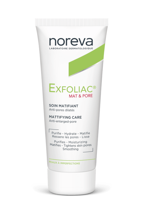 Logra una tez mate y refinada con Noreva Exfoliac Mat Pore Soin Mattifying Care, ahora disponible en DermaBella. Este producto de cuidado matificante está formulado específicamente para abordar el exceso de grasa y los poros agrandados, promoviendo una textura de piel más suave y equilibrada.