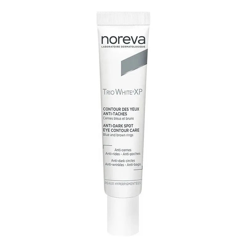 Descubre el cuidado especializado que necesitas con Noreva Trio White XP Anti-Dark Spot Eye Contour Care. Este innovador producto está diseñado para atacar específicamente las manchas oscuras alrededor de los ojos, ofreciendo una solución efectiva y suave para una piel más radiante.