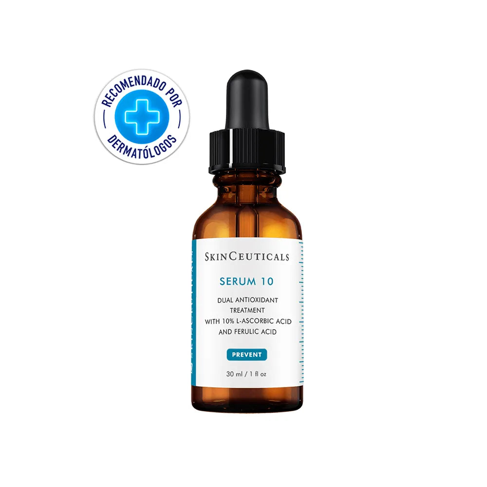 SkinCeuticals Serum 10 es un suero antioxidante altamente eficaz que ayuda a proteger la piel contra los radicales libres y otros daños ambientales. Con una combinación única de ácido L-ascórbico y ácido ferúlico, este suero ayuda a reducir la apariencia de líneas finas y arrugas, mientras mejora la vitalidad y la luminosidad de la piel.