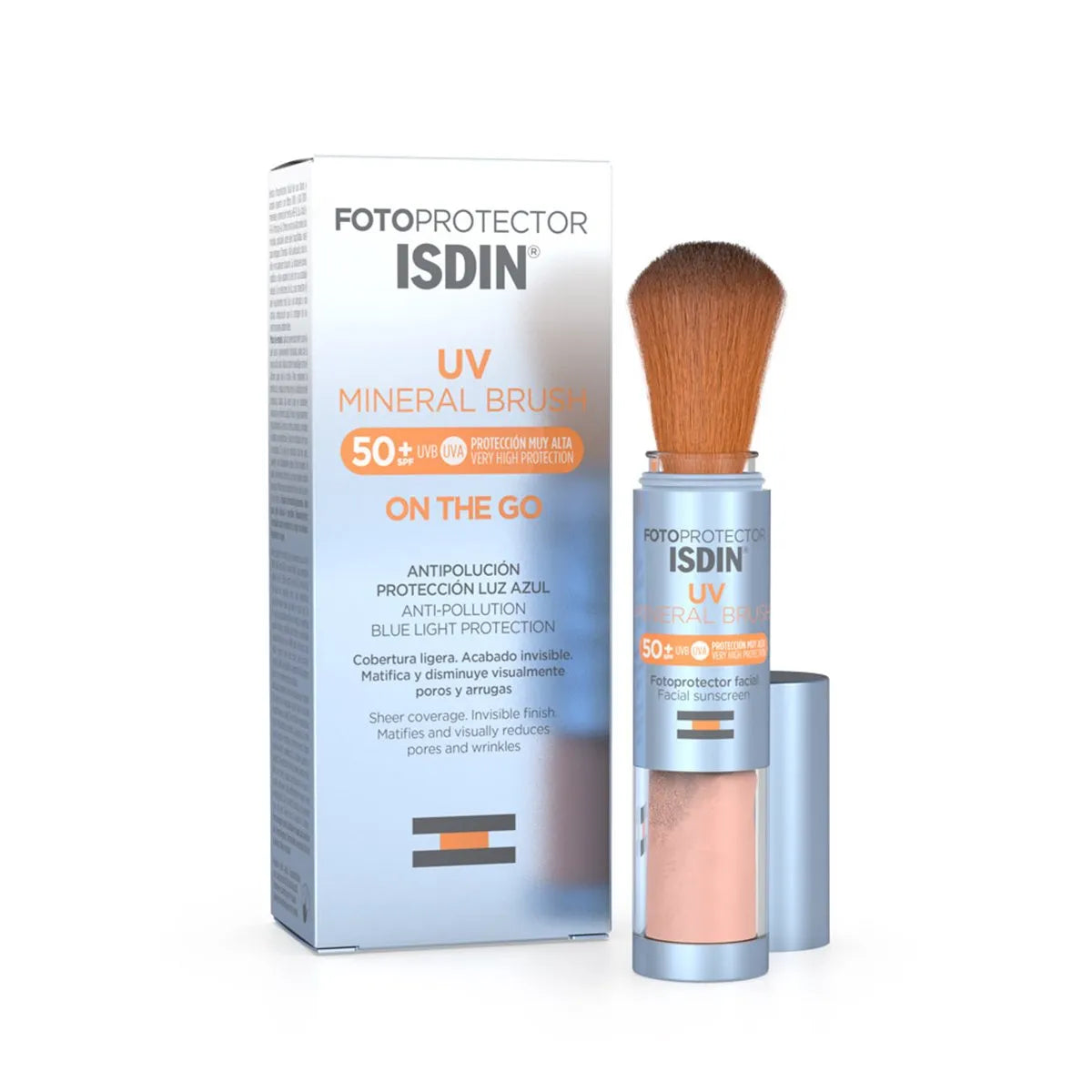 Disfruta de una protección solar sencilla y efectiva con el Fotoprotector ISDIN Mineral Brush SPF 50+, disponible ahora en DermaBella. Este fotoprotector en formato de brocha ha sido diseñado para ofrecer una aplicación fácil y rápida, proporcionando una alta protección contra los rayos UV.